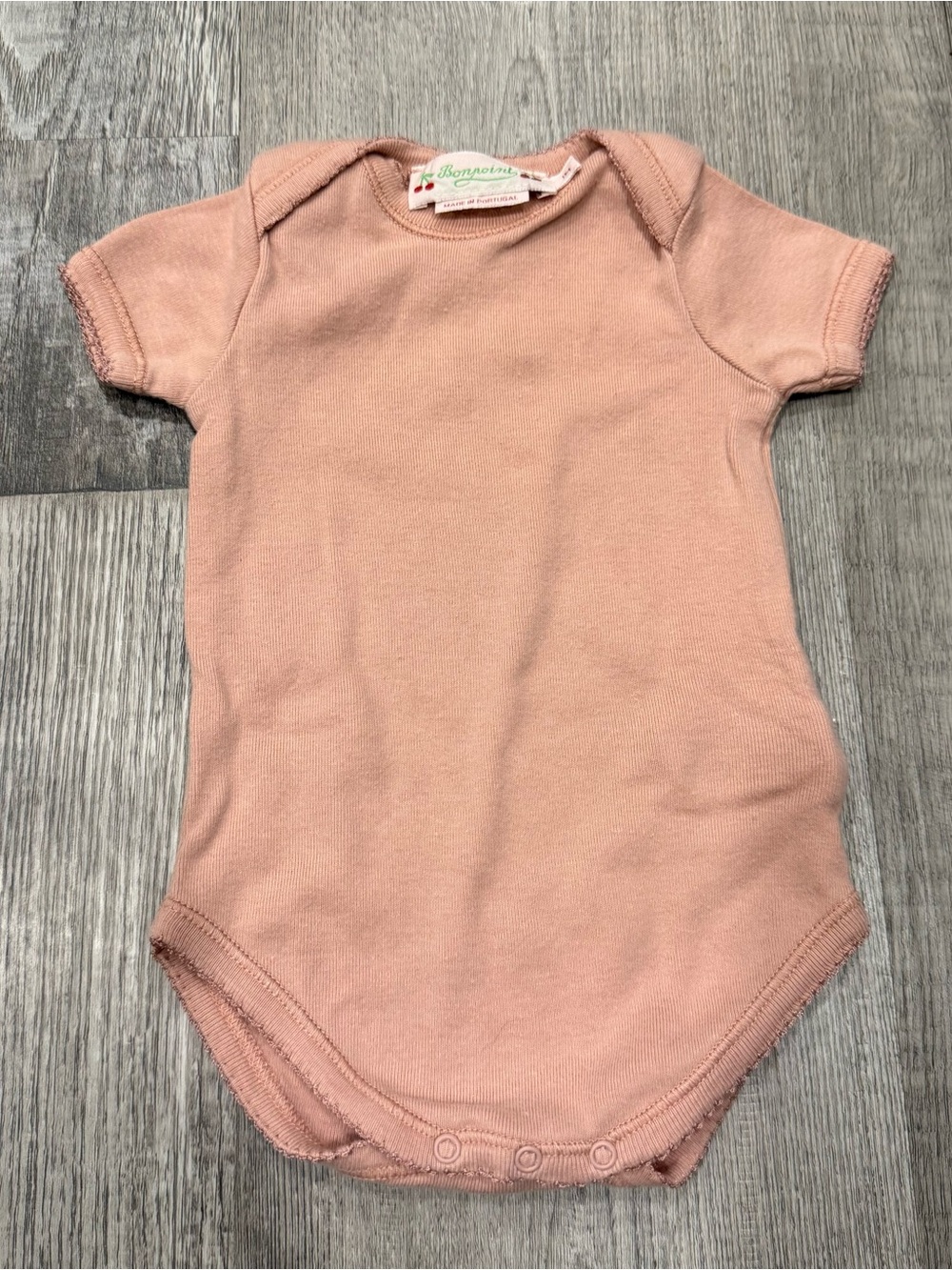 Bonpoint Soft Pink Baby One Piece Bodysuit 1 month